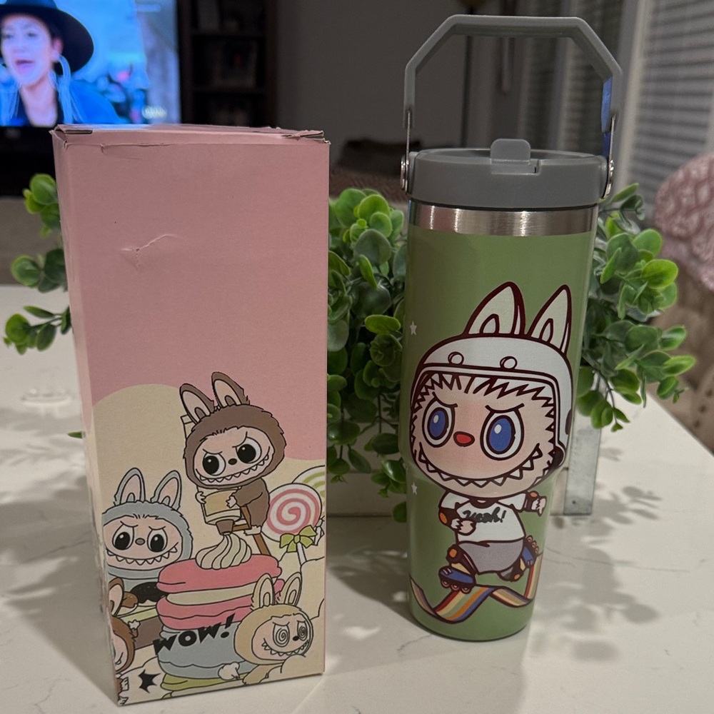 Green Character Thermos with Box